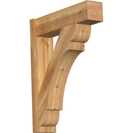 Ekena Millwork Olympic Block Rough Sawn Outlooker, Western Red Cedar, 8"W x 30"D x 38"H OUT08X30X38OLY05RWR